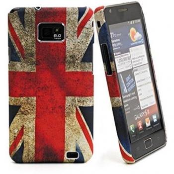 Vintage UK Flag cover per Samsung Galaxy S II