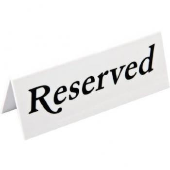 Unbekannt L988 Kunststoff Tisch Hinweis, reserviert (10 Stück)
