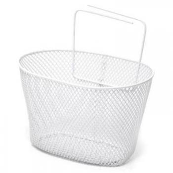 Cestino Anteriore per Bambino Bonin in Ferro Plastificato Bianco 2x17x1.5 cm