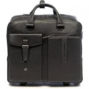 Piquadro Valise Executive 40 cm Cuir, 2 Roulettes, Espace Laptop