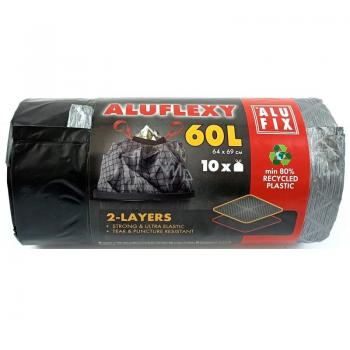 Alufix Ekonomické pytle na odpadky 60 l, 10 ks, černé