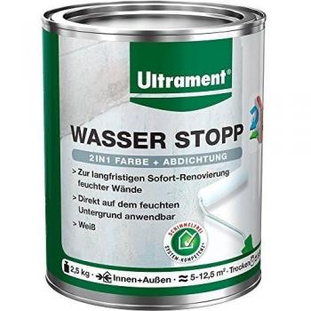 Ultrament 2in1 Fugenmörtel Wasser Stopp, 2,5kg, weiß