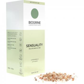 Cítrico Calm 300g: Sales de baño con CBD 150mg, aroma a citronela