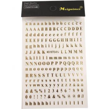 Accesorios de Uñas 3D Letras Coloridas A-Z