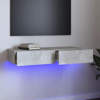 Suporte TV VidaXL 90x35x15,5 cm Luzes LED Cinza