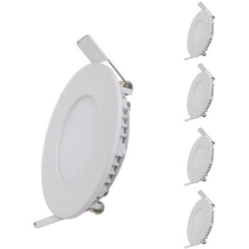 Pack de 5 Downlights LED Ronds 6W Blanc Froid