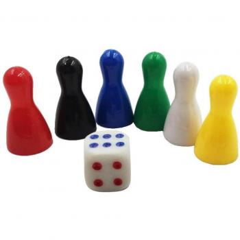 MagiDeal Chessman Set with 6 Pieces and Dice