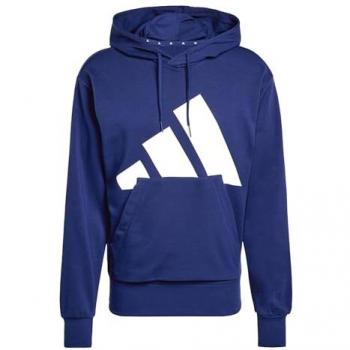 Adidas Sportswear Kapuzenpullover M BL FT – Dunkelblau, großes Adidas‑Logo