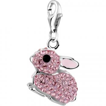 Nenalina Charm‑Anhänger „Hase Kristalle“ – 925 Sterlingsilber
