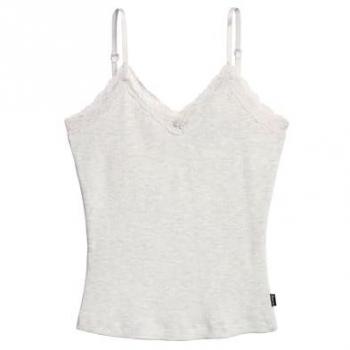 Camiseta Cortita Superdry con Encaje para Mujer