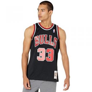 Camiseta de baloncesto Mitchell & Ness Scotie Pippen Chicago Bulls Negra