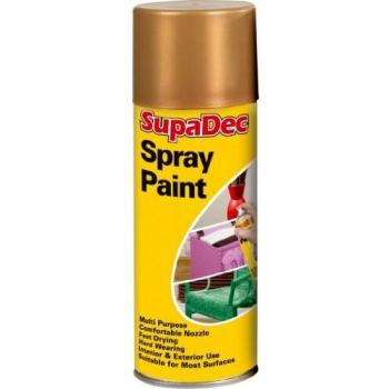 Gold SupaDec Spray Paint, 3 cans of 400ml each