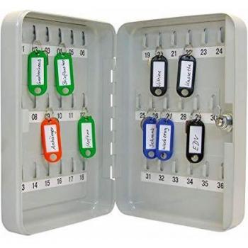 Wedo 10253637X Armoire à clés pour 36 clés 18 x 6 x 25 cm Gris lumière