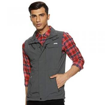 Columbia Herren Weste Silver Ridge II, Nylon, dunkelgrau