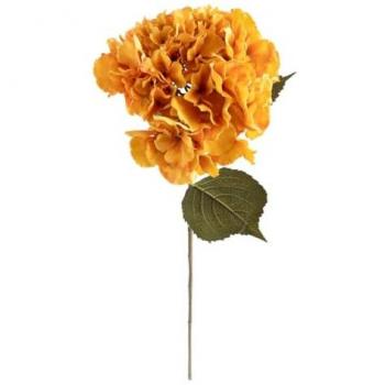 Stelo ortensia decorativa arancio h83cm