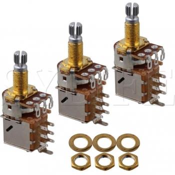 3pcs A500k Push-Pull Potentiometer 18mm for Guitar