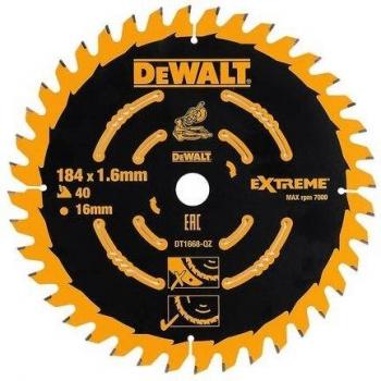 Dewalt DT1668-QZ-Hoja para Sierra Circular Estacionaria 184x16x40T
