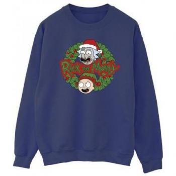 Sudadera Rick And Morty con corona navideña XXL para hombre