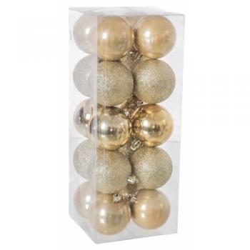 Guldiga Julgranskulor 20-pack 6 cm