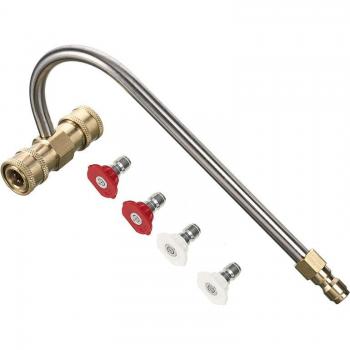 Sink Cleaning Attachment for Pressure Washers, 4 Nozzle Tips, 1/4 inch Quick Connect, 4000 PSI