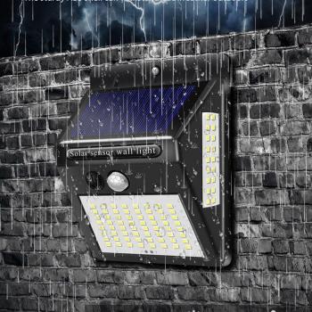 Luz solar LED 100 con sensor de movimiento resistente al agua