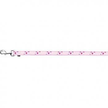 Trixie Laisse Chien Rose 20 Mm Motif Coeur