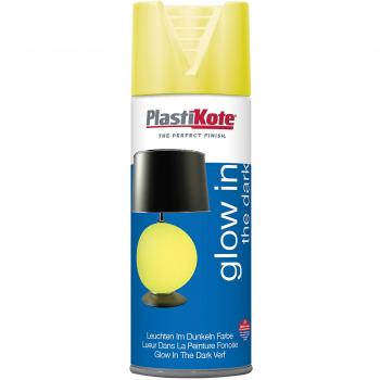 Plastikote PKT117002 Glow in The Dark Spray Paint 400ml, Yellow