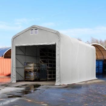 Commercial Storage ToolPort 5x20m – 4.1x3.5m Drive‑Through, PRIMEtex 2300 Fire‑Safe, Grey