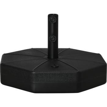 Outsunny Market Umbrella Holder, Octagonal Base, Water or Sand Fillable, Black
