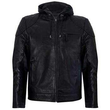 Infinity Leather Zaria Retro Bomber Jacket – Black XL