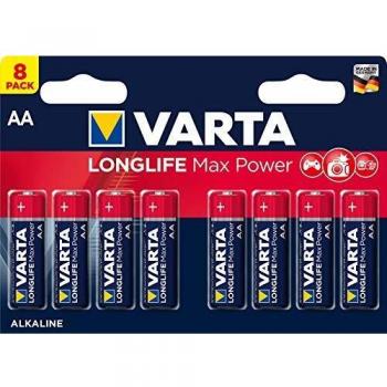 VARTA Pilas alcalinas Longlife Max Power AA (8 pilas)