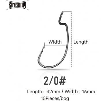 Kingdom Crank Fishhooks High Carbon Steel Wide Super Lock Fishing Hook 2