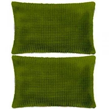 Sonata Green Velvet Pillows 40x60 cm Set of 2