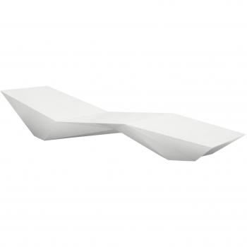 Bain de soleil lounge Faz blanc mat avec coussin blanc rembourré Zander