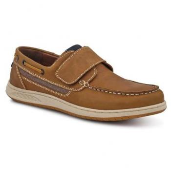 Pavers Monk Schuhe Herren – Braun, Leder, Touch-Fasten, UK 12
