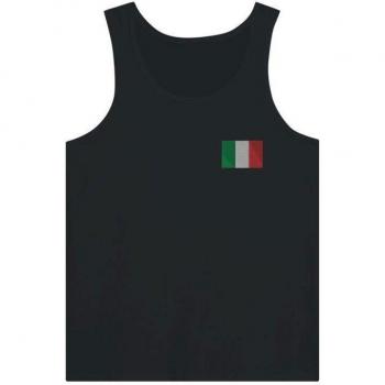 Fitted Italian Black Cotton V-Tee – Embroidery Design