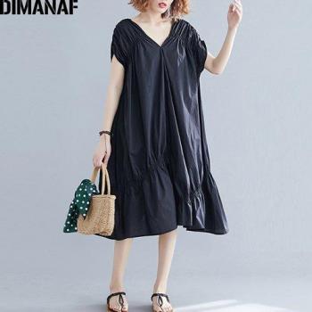 SummerGlam Plus-Size Velvet V-Neck Dress
