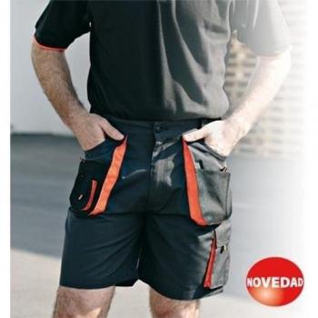 BERMUDA POL/ALG. NEGRO-NARANJA XL