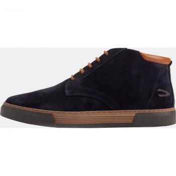 Sneakers in pelle blu per uomo