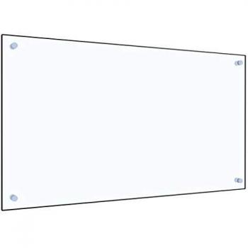 VidaXL Kitchen Backsplash Transparent 35.4x19.7 Tempered Glass