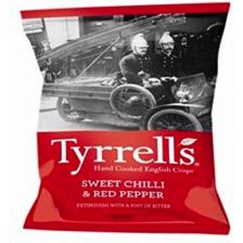 Tyrrells Snacks Chiles Dulces y Pimientos Rojos 150 g