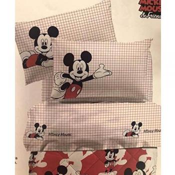 Completo Lenzuola Disney Topolino Flanella