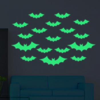 Noctilucent Cat Monster Eyes Wall Stickers for Halloween
