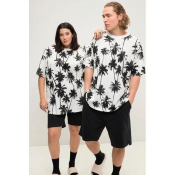 Studio Untold Oversize T-Shirt Palmenprint Rundhals Halbarm (3)