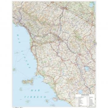 Toscana. Carta stradale della regione 1:250.000