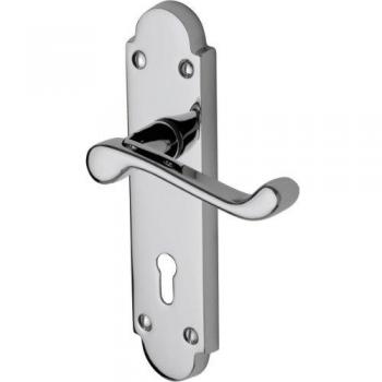 Polished Chrome Lever Latch Pair – Milton Style