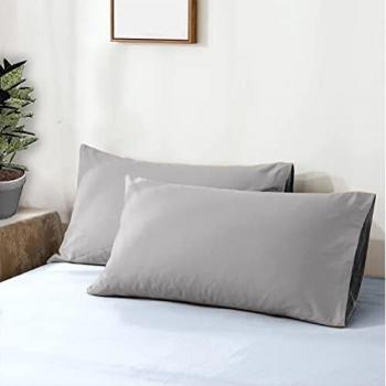 Monkey House | Federe in Tinta Unita, 100% puro cotone Confezione da 2 con Chiusura a Pattina, Morbida leggera, traspirante, misure: 52x82cm