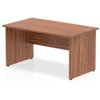 Impulse Panel End 1400 Rectangle Desk Walnut
