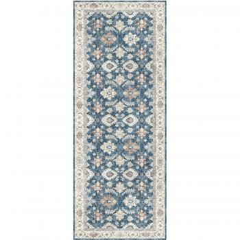 Silk Road Duffy Blue Runner Rug 60cm x 180cm