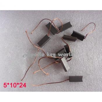 10PCS Electric Generator Carbon Brushes for Automotive Use (5*10*24mm)